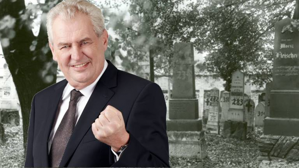 Prezident Zeman podpořil rehabilitaci židovského hřbitova v Prostějově