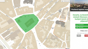 Olomouc zjišťuje, kde je lidem horko. Zapojit se můžete i vy