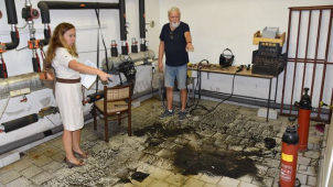 Přívalový déšť vytopil suterén Knihovny Kroměřížska