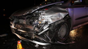 Mezi Pražskou a Erenburgovou v Olomouci bourala dvě auta