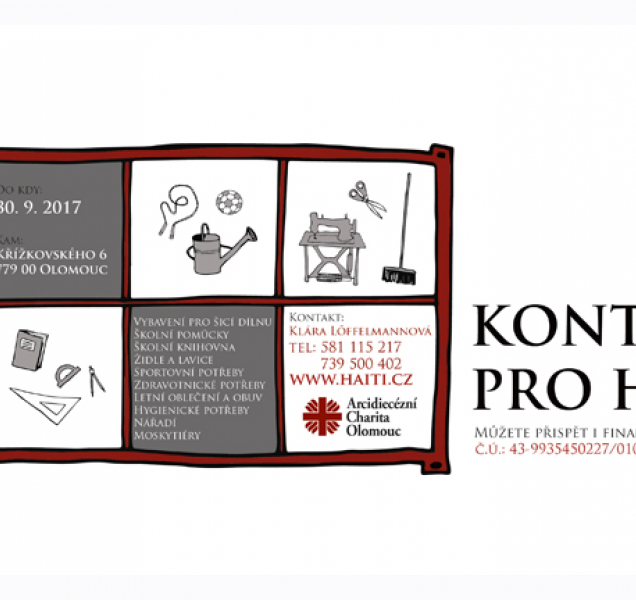 Olomoučané pomáhají: Sbírka Kontejner pro Haiti potrvá až do 30. září 2017