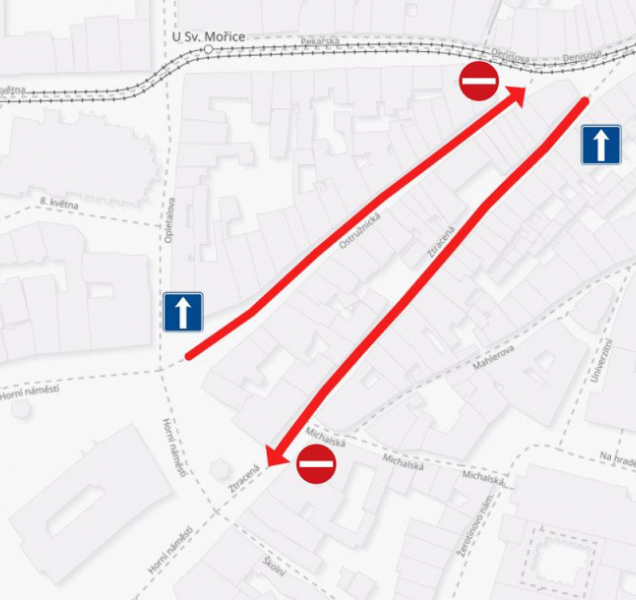 Olomouc prohodí jednosměrky ve Ztracené a Ostružnické