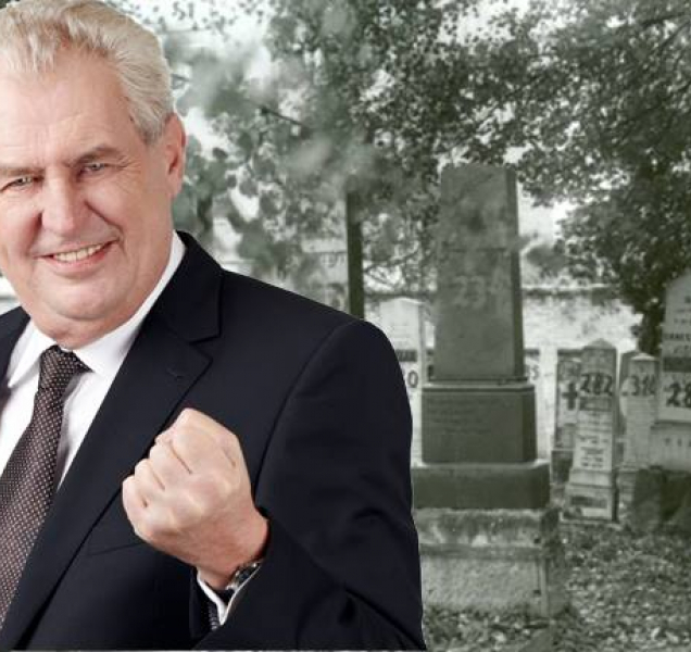 Prezident Zeman podpořil rehabilitaci židovského hřbitova v Prostějově