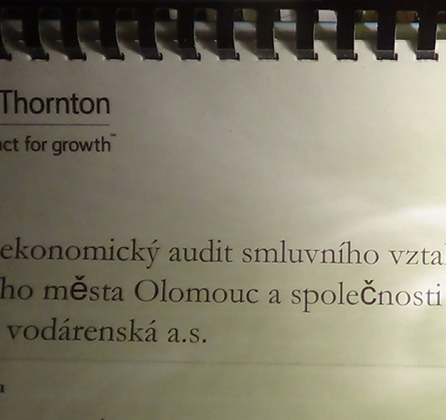 Audit smluvního vztahu města Olomouce a Vodáren: Hrozí 390 milionů pokuty?