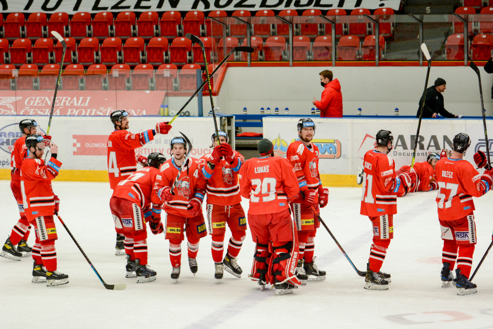 Hokejisté HC Olomouc vyřadili Plzeň, teď je čeká Sparta