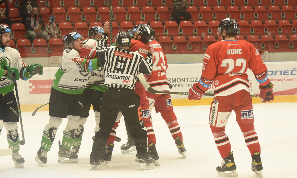 Hokejisté HC Olomouc podlehli Mladé Boleslavi