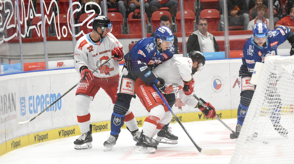 Hokejisté HC Olomouc prohráli ve Vítkovicích po prodloužení