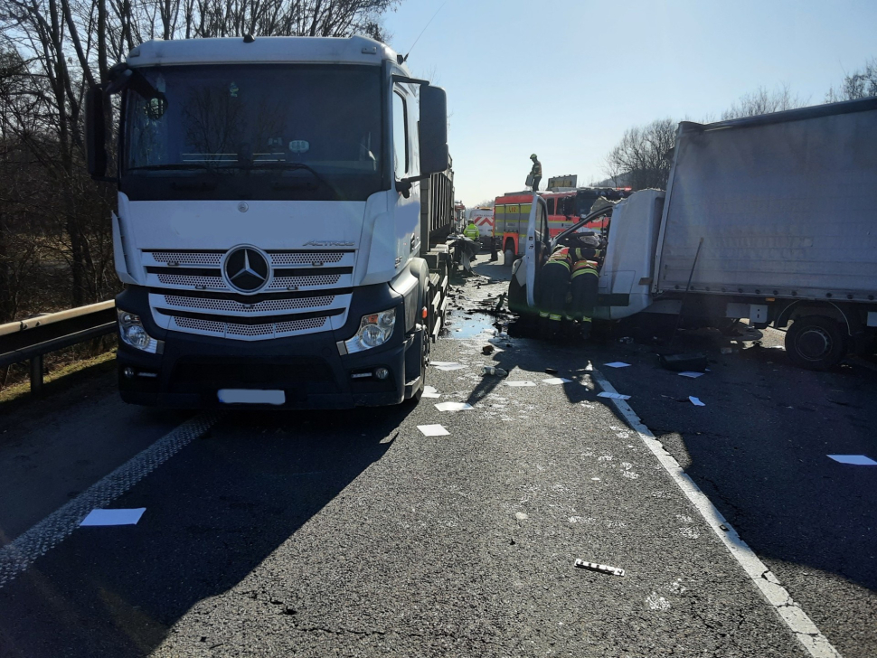 Nehoda na D35 uzavřela směr na Mohelnici