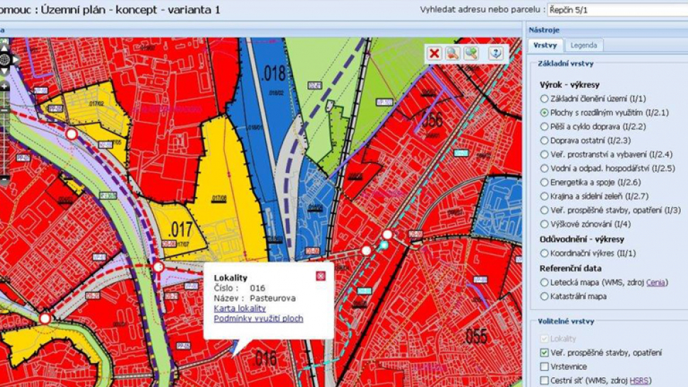 Územní plán města Olomouce je nečitelný. Schválně?