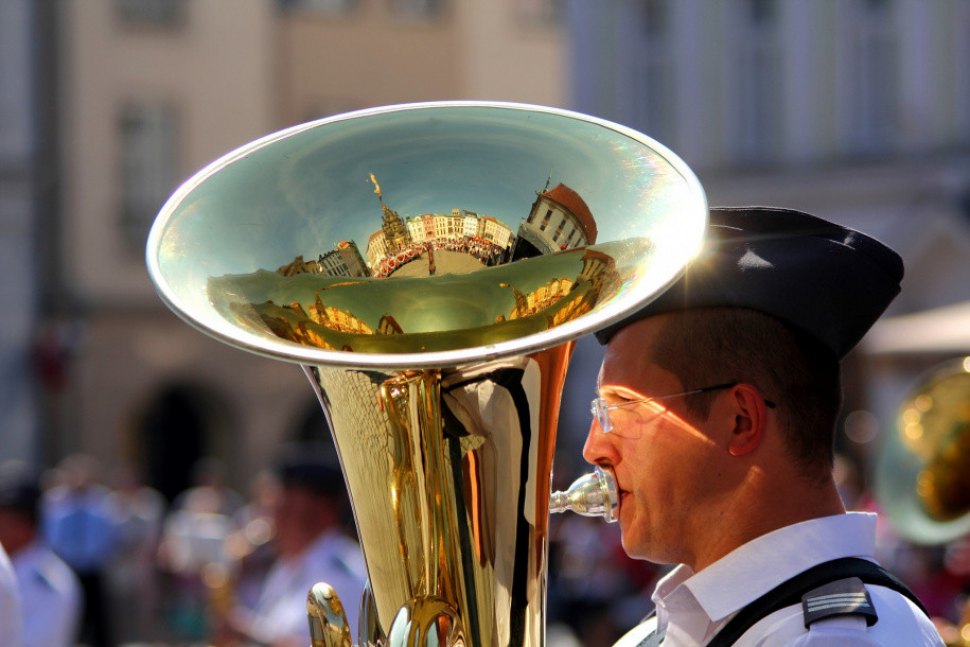Olomouc rozezní hudba jubilejního festivalu vojenských hudeb